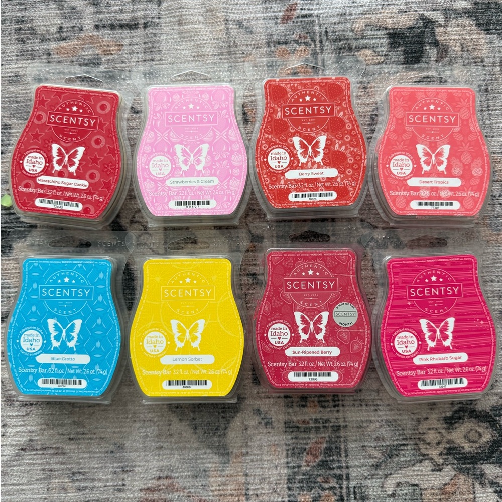 Scentsy Wax Melts Collection - Red, Pink, Blue, Yellow
